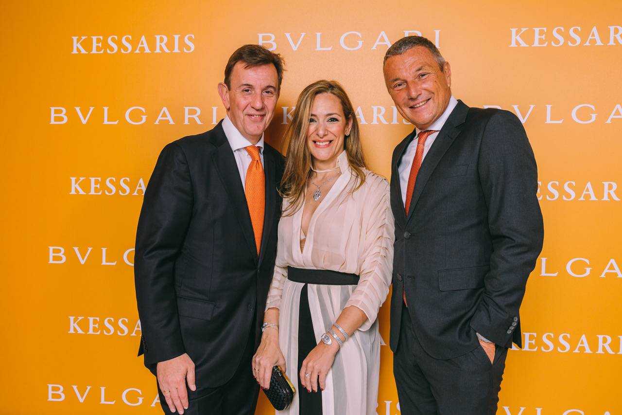 Βασίλης Καίσαρης, Χαρά Χρυσικοπούλου-Καίσαρη, Jean-Christophe Babin (Group CEO at BVLGARI)