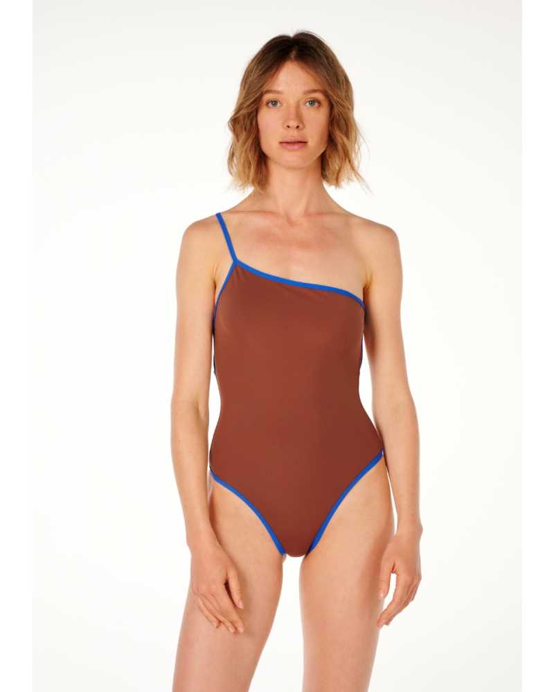 SNATCHED one-shoulder swimsuit