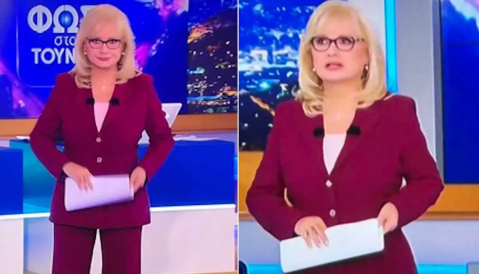 ΧΑΜΟΣ στο "Χ" με το outfit της Αγγελικής Νικολούλη: Το μπορντό σακάκι που "έσπασε ταμεία"