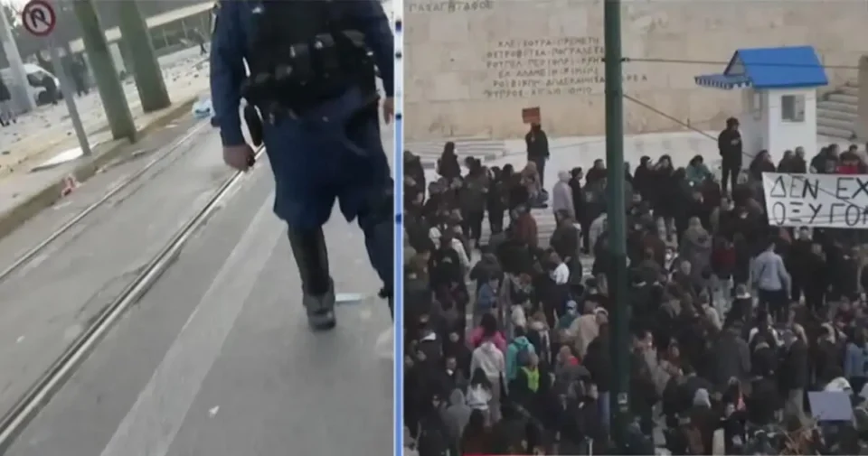 Ούρλιαξε η ρεπόρτερ του ΑΝΤ1 - Τη χτύπησαν με πέτρα: "Γεωργία, είσαι καλά;"