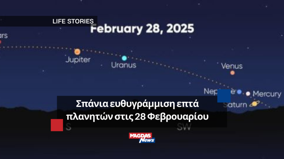 Σπάνια ευθυγράμμιση επτά πλανητών στις 28 Φεβρουαρίου