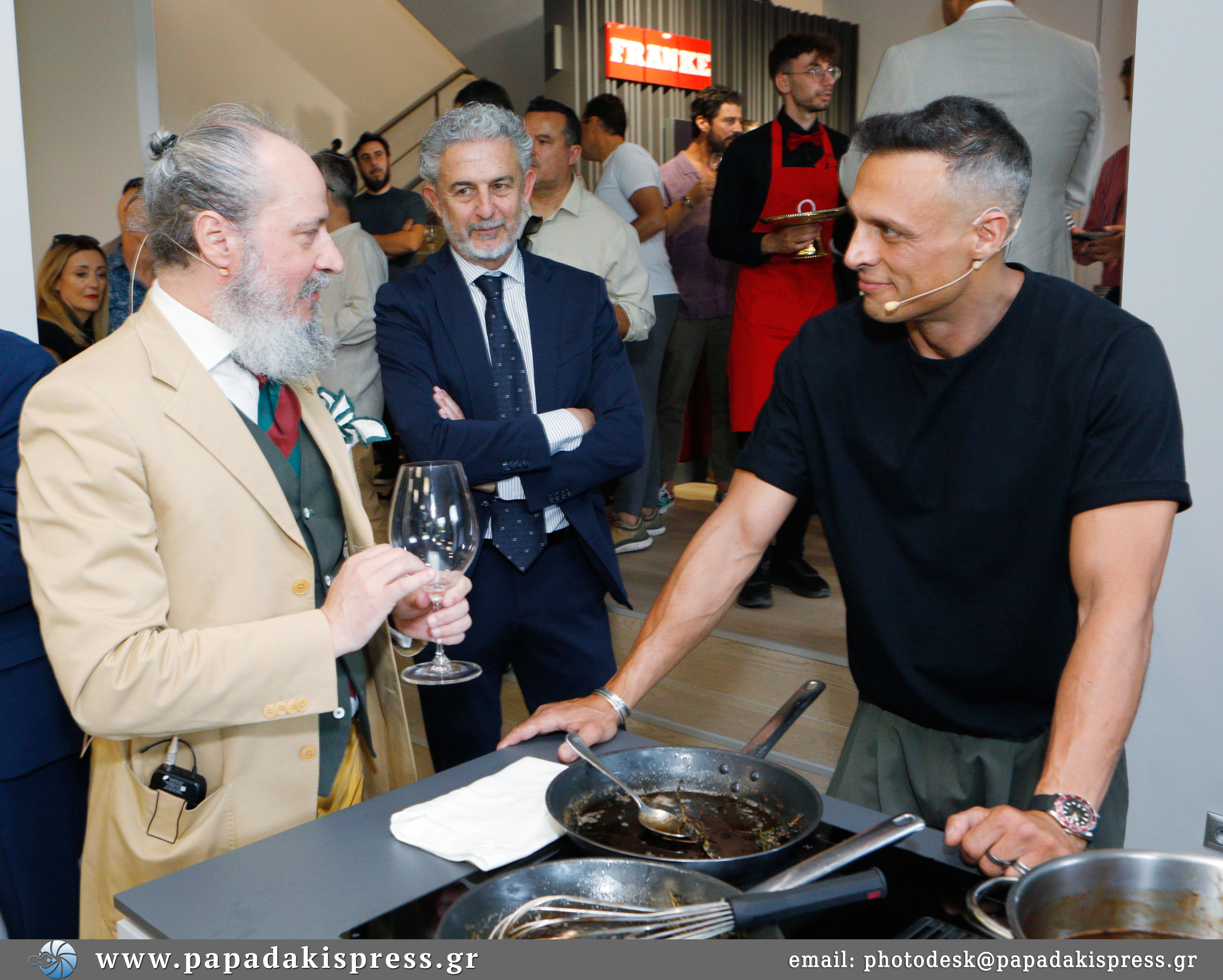 Αρτέμιος Λαινάς ( Wine Experience Designer ) Dino Giubillei ( VP Marketing & Digital Franke Home Solutions ) Σάββας Πούμπουρας ( Food Influencer )