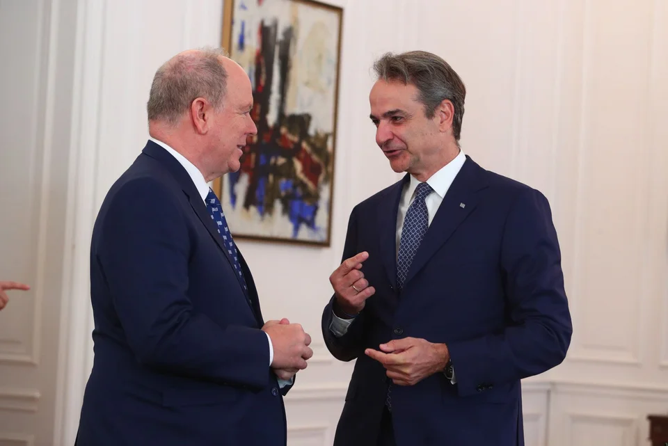 Πρίγκιπας Αλβέρτος του Μονακό - Κυριάκος Μητσοτάκης Μέγαρο Μαξίμου